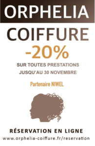 -20% sur toutes les prestations - Orphélia Coiffure - Partenaire NIWEL à Marseille